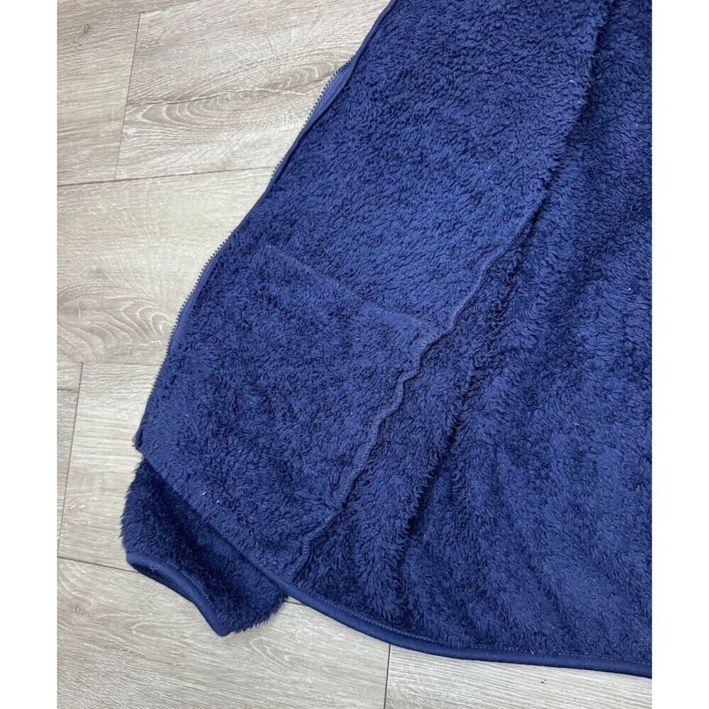 Kids Plush Fleece Zip Jacket Navy Blue Size 11-12 - Picture 8 of 9